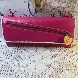 PINK/White Wallet w/ C letter